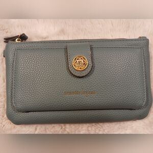 Nanette Lepore Teal Wallet With Gold Detail